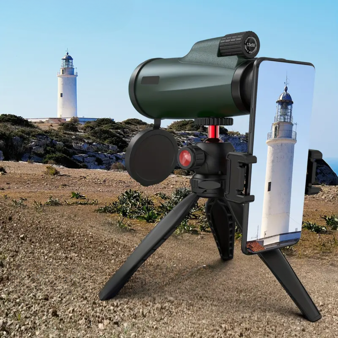 12x50 Monocular Telescope – High-Definition Viewing with Waterproof Design