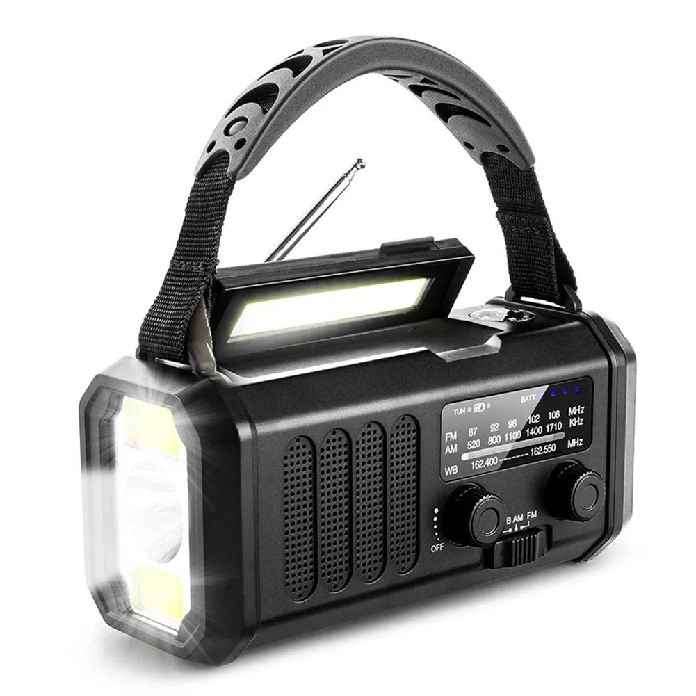 Professional Emergency Radio – Solar & Hand-Crank Powered – Essential for Emergencies