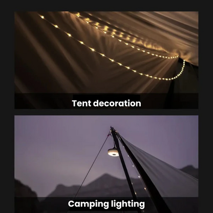 Roll-Up LED Camping Light – 10M USB Rechargeable Waterproof