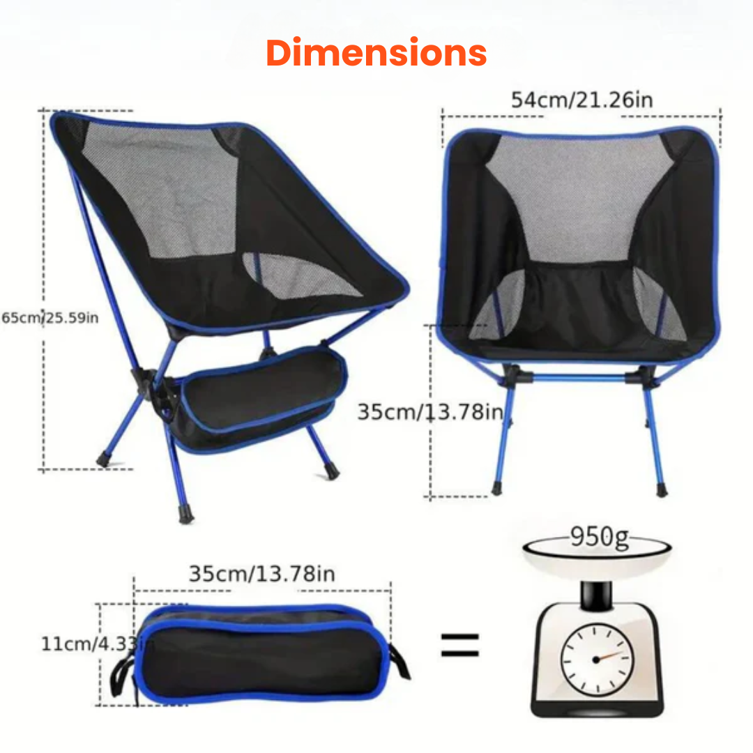 Foldable & Portable Camping Chair – Lightweight & Durable