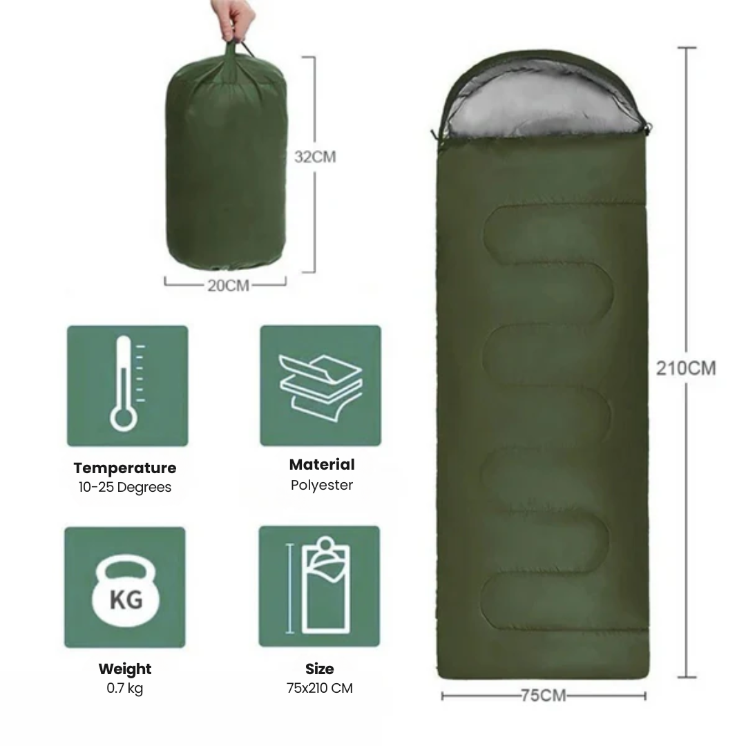 Lightweight Outdoor Sleeping Bag – Comfortable for 5°C to 25°C