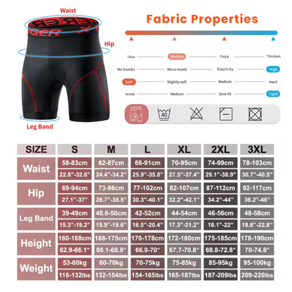 Cycling Shorts – Short Length – 3D Gel Padding