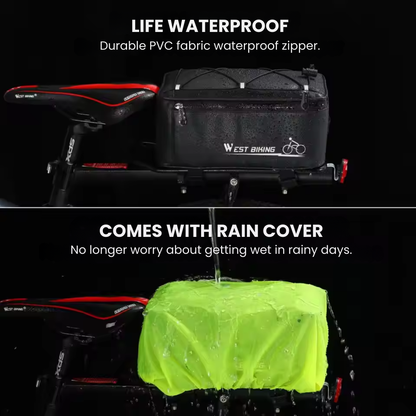 Waterproof Bike Pannier Bag – Rear Rack Storage & Shoulder Carry