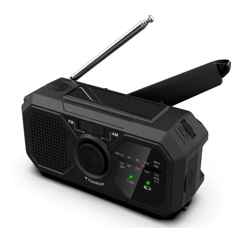 Portable Emergency Radio – Solar & Hand Crank Powered