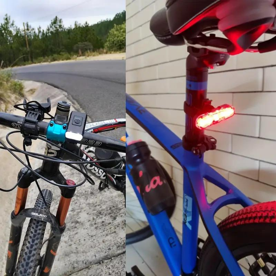 USB Rechargeable LED Bike Lights – 1000 Lumen Front & 500 Lumen Rear