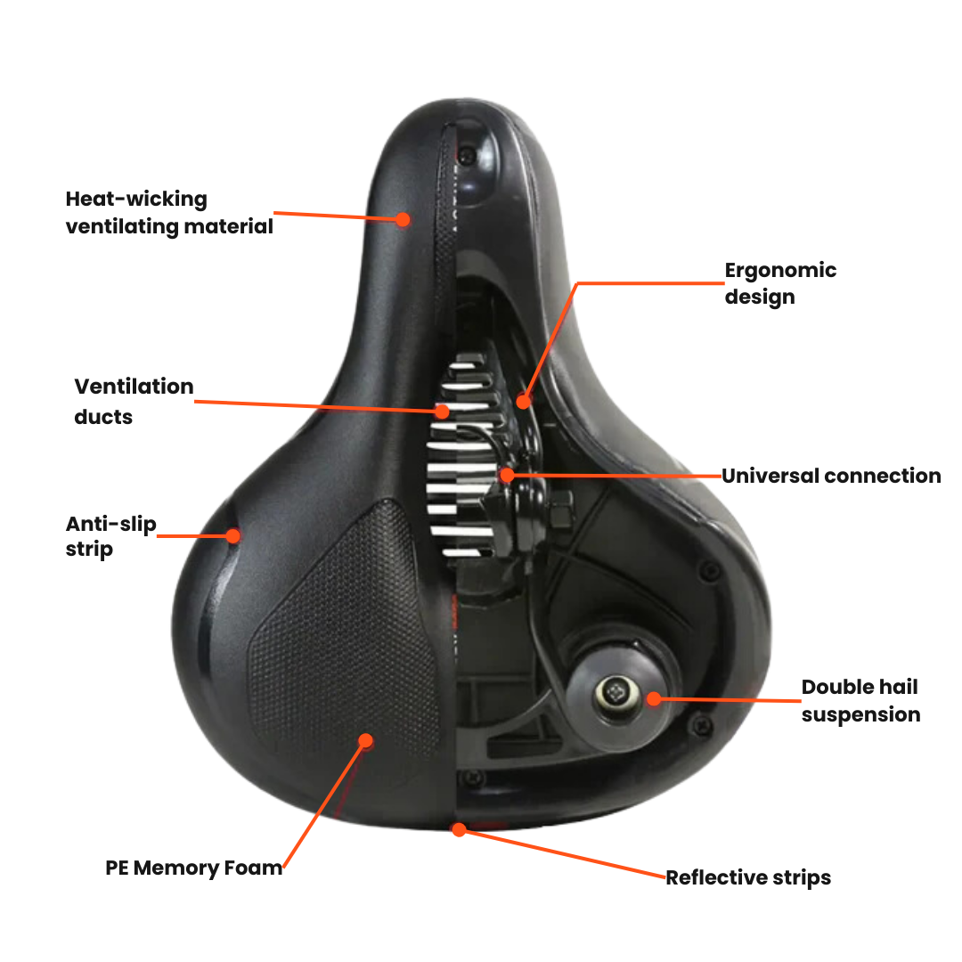 Ergonomic Bike Saddle – Ultimate Comfort & Shock Absorption