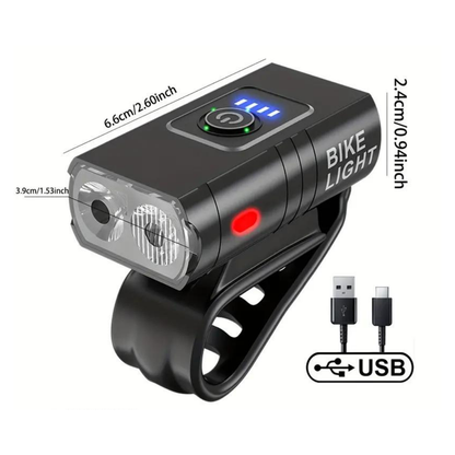 USB Rechargeable LED Bike Lights – 1000 Lumen Front & 500 Lumen Rear