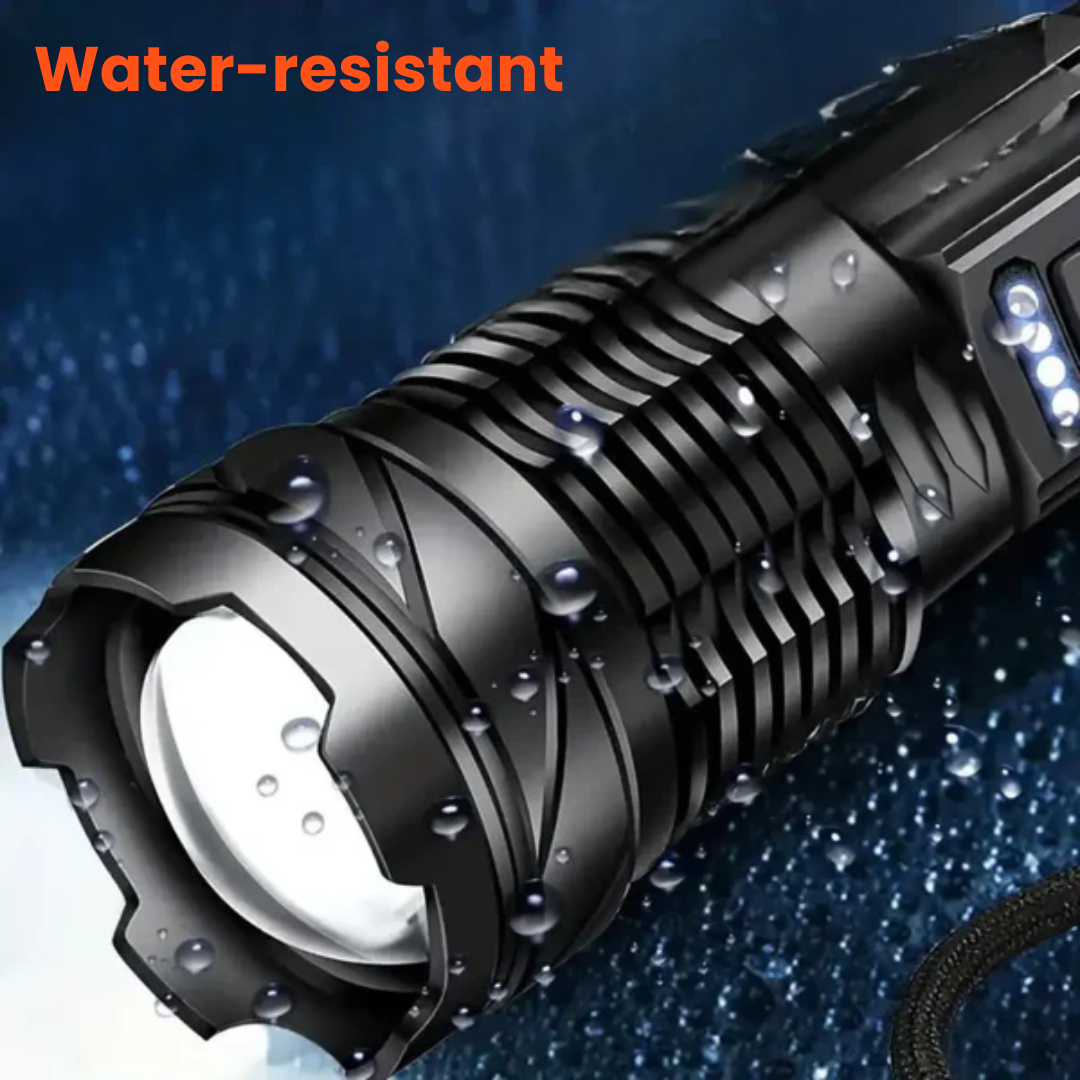 Military-Grade Tactical Flashlight – 5000 Lumen, USB Rechargeable