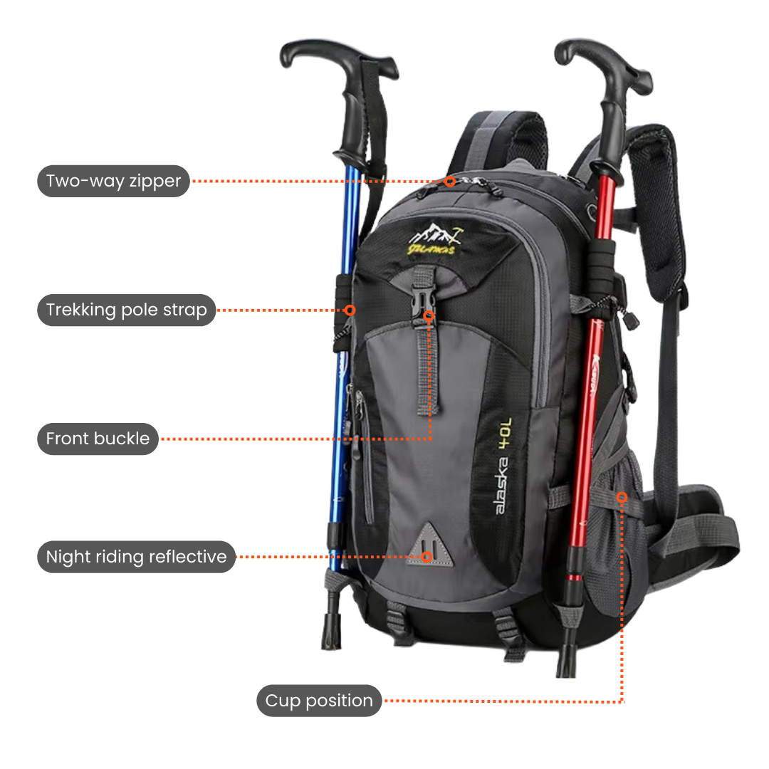 Waterproof Outdoor Backpack – 40L Hiking & Adventure Pack