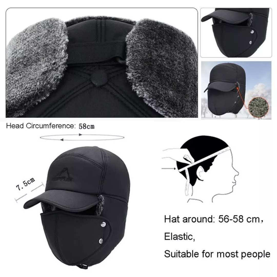 Thermal Full Face Winter Hat – Windproof & Insulated