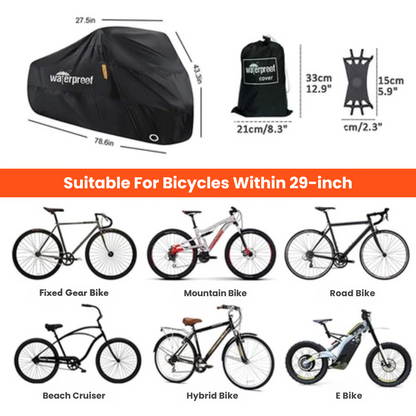 3-Layer Waterproof Bike Cover – Ultimate Protection for Bicycles & E-Bikes