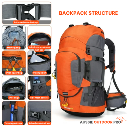 60L Waterproof Backpack – Ultimate Outdoor Backpack for All Adventures