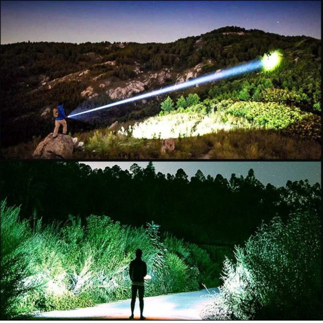 Military-Grade LED Flashlight – Rechargeable – 9000 Lumens