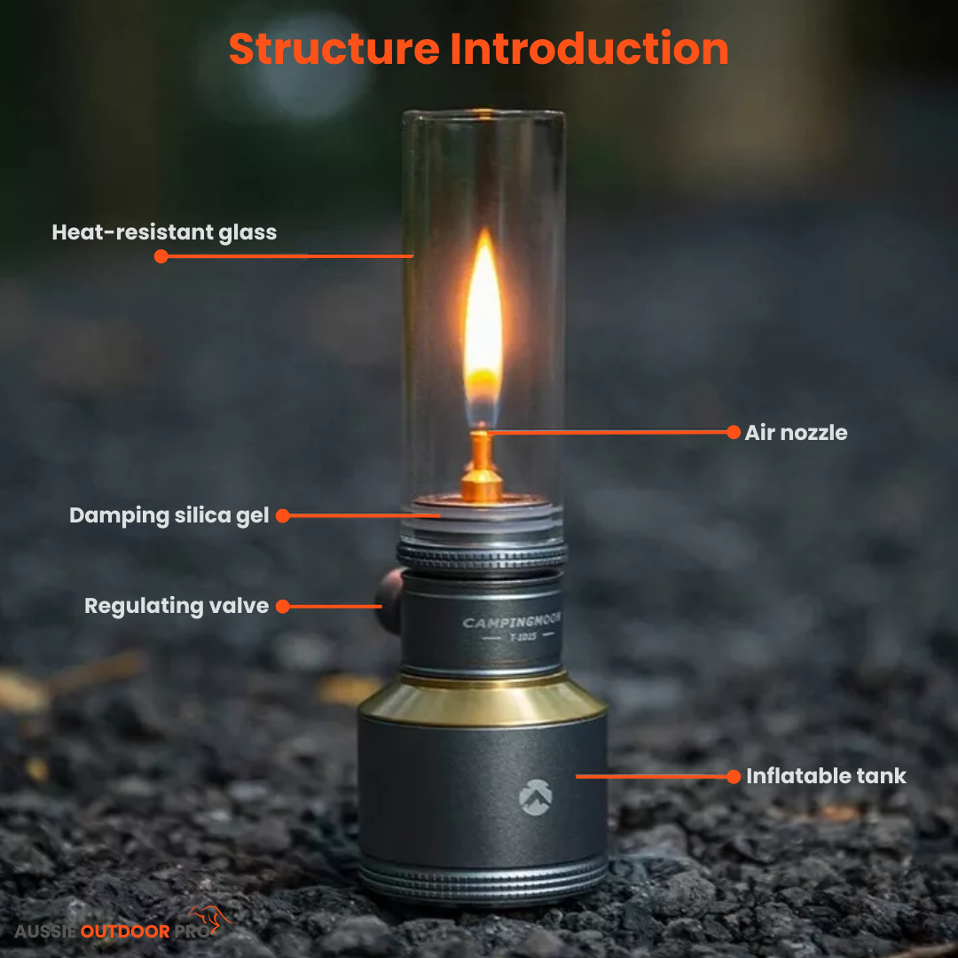 Portable Gas Lantern for Camping & Outdoors – Compact & Adjustable