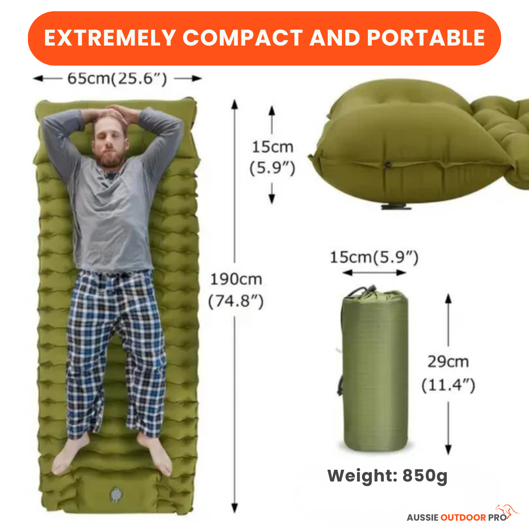 Self-Inflating Air Mattress for Camping – Built-In Pump for Quick Setup