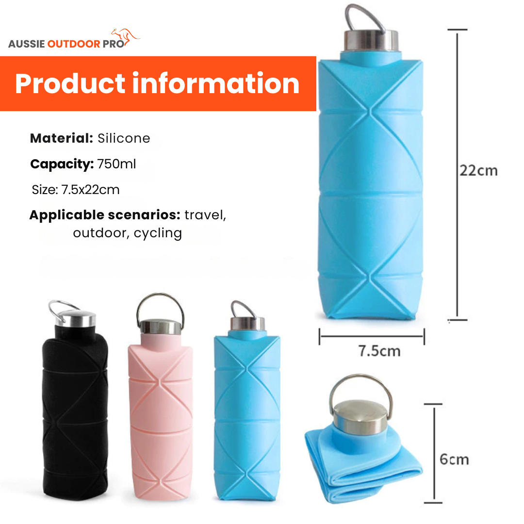 Collapsible Water Bottle – 750 ML, Leak-Proof & Eco-Friendly