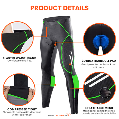 Long Cycling Tights with Gel Pads – Ultimate Comfort for Cyclists