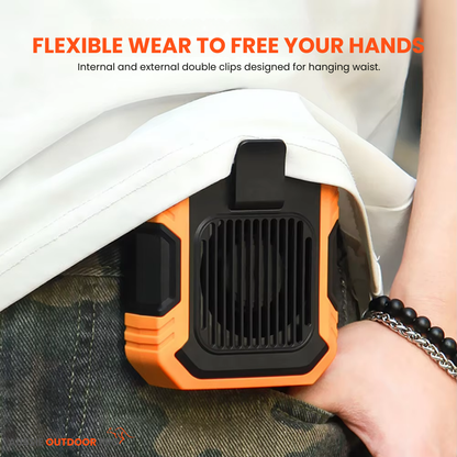 Mini Waist Fan – Portable & Rechargeable