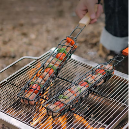 BBQ Grill Basket – Kebab & Vegetable Skewer Grill Tool