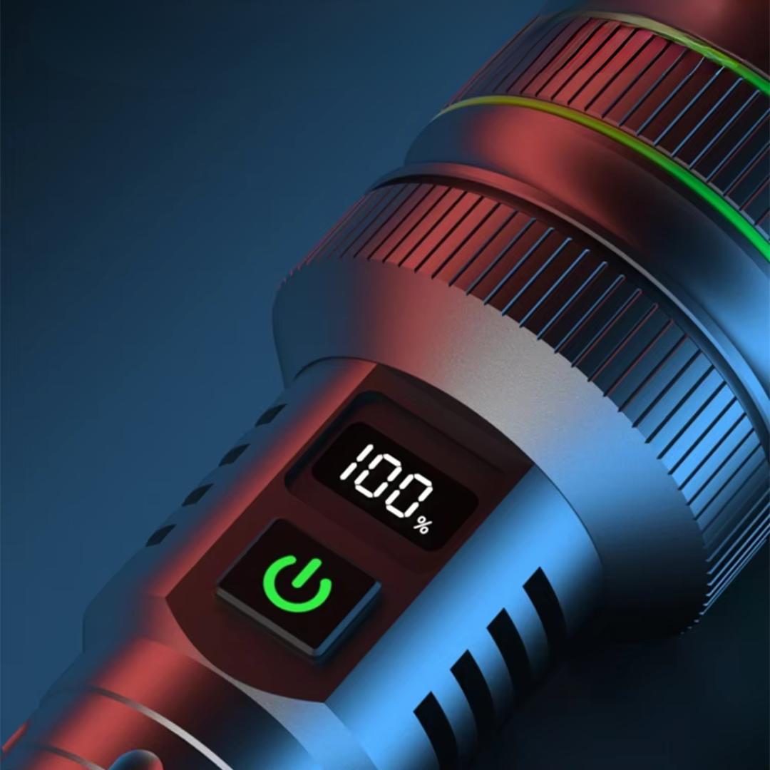 Zoomable LED Flashlight – 3KM Range, Ultra Bright & Durable