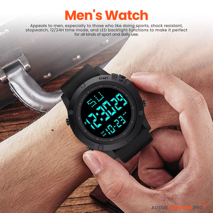 Aussie Outdoor Pro Digital Sports Watch – Durable & Waterproof for Athletes