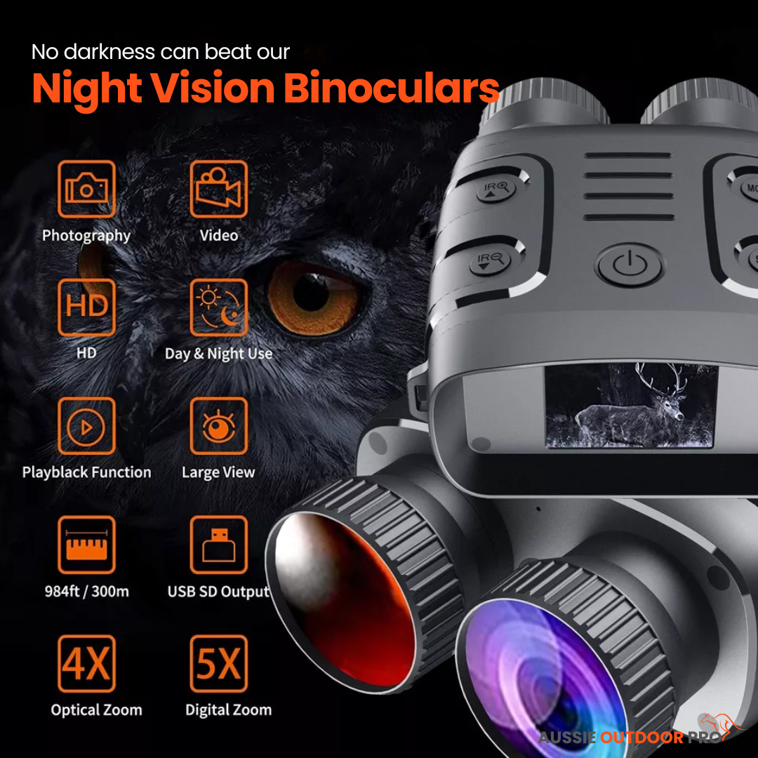 Digital Night Vision Binoculars – 5x Zoom, Infrared, HD Quality