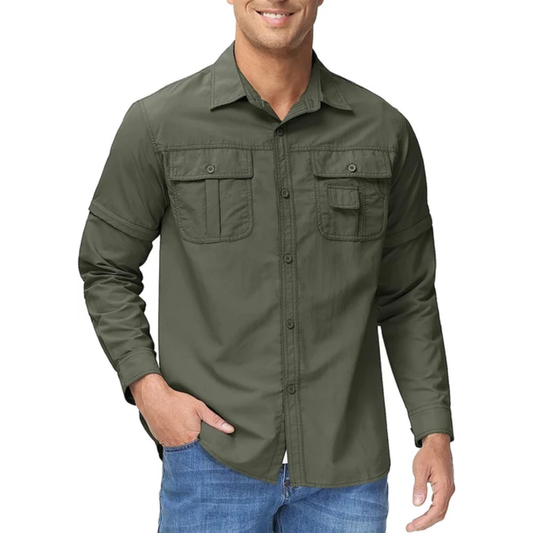 Convertible Sleeve Outdoor Shirt – Durable & UV-Protected