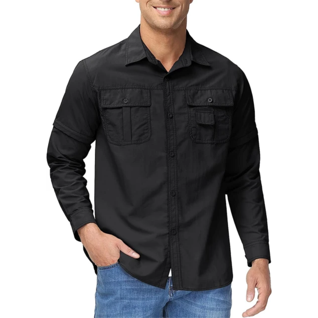 Convertible Sleeve Outdoor Shirt – Durable & UV-Protected