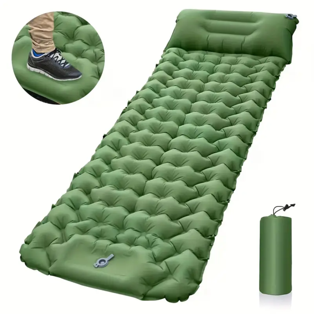 Self-Inflating Air Mattress for Camping – Built-In Pump for Quick Setup