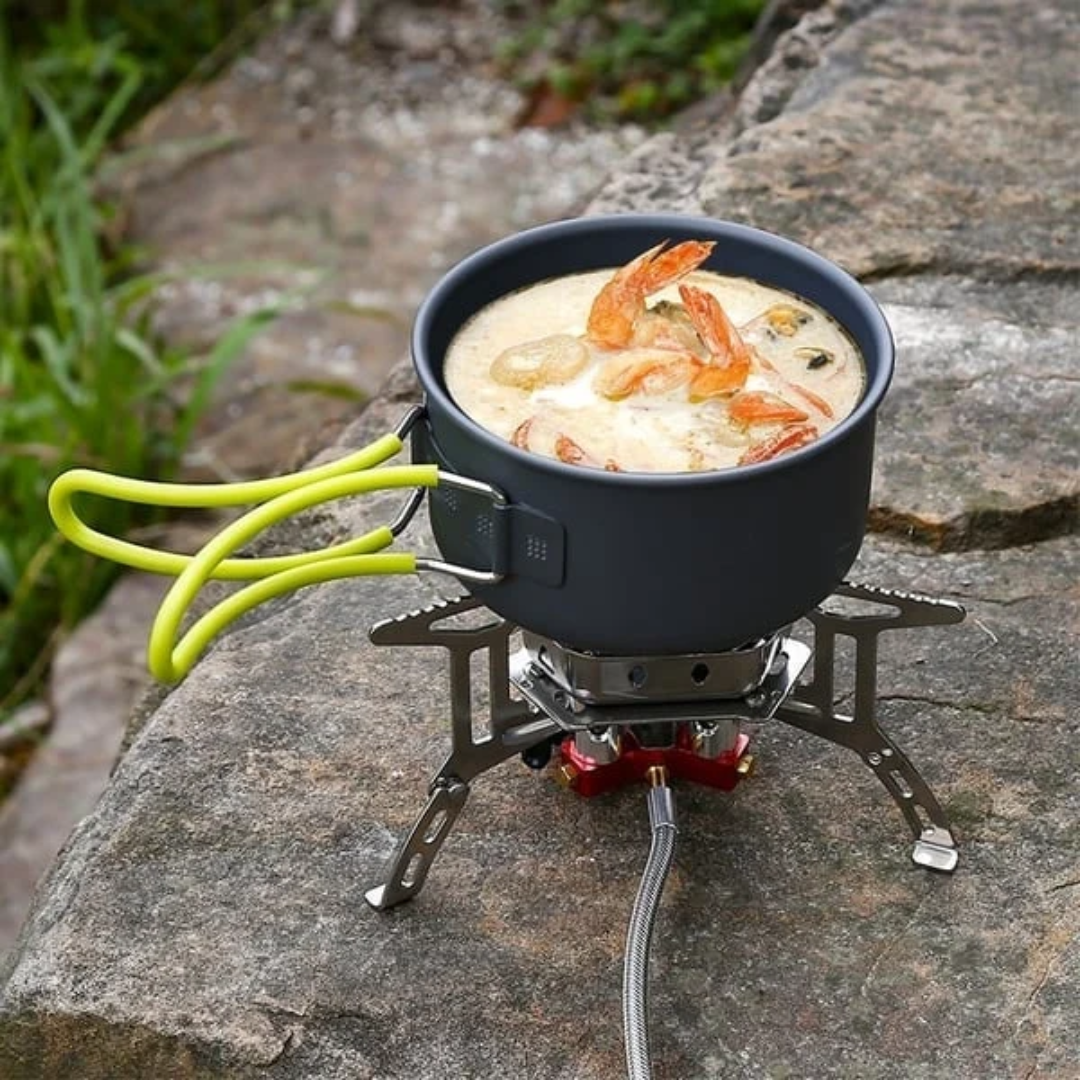 Camping Gas Burner – 5800W Windproof & Leak-Free Outdoor Cooking