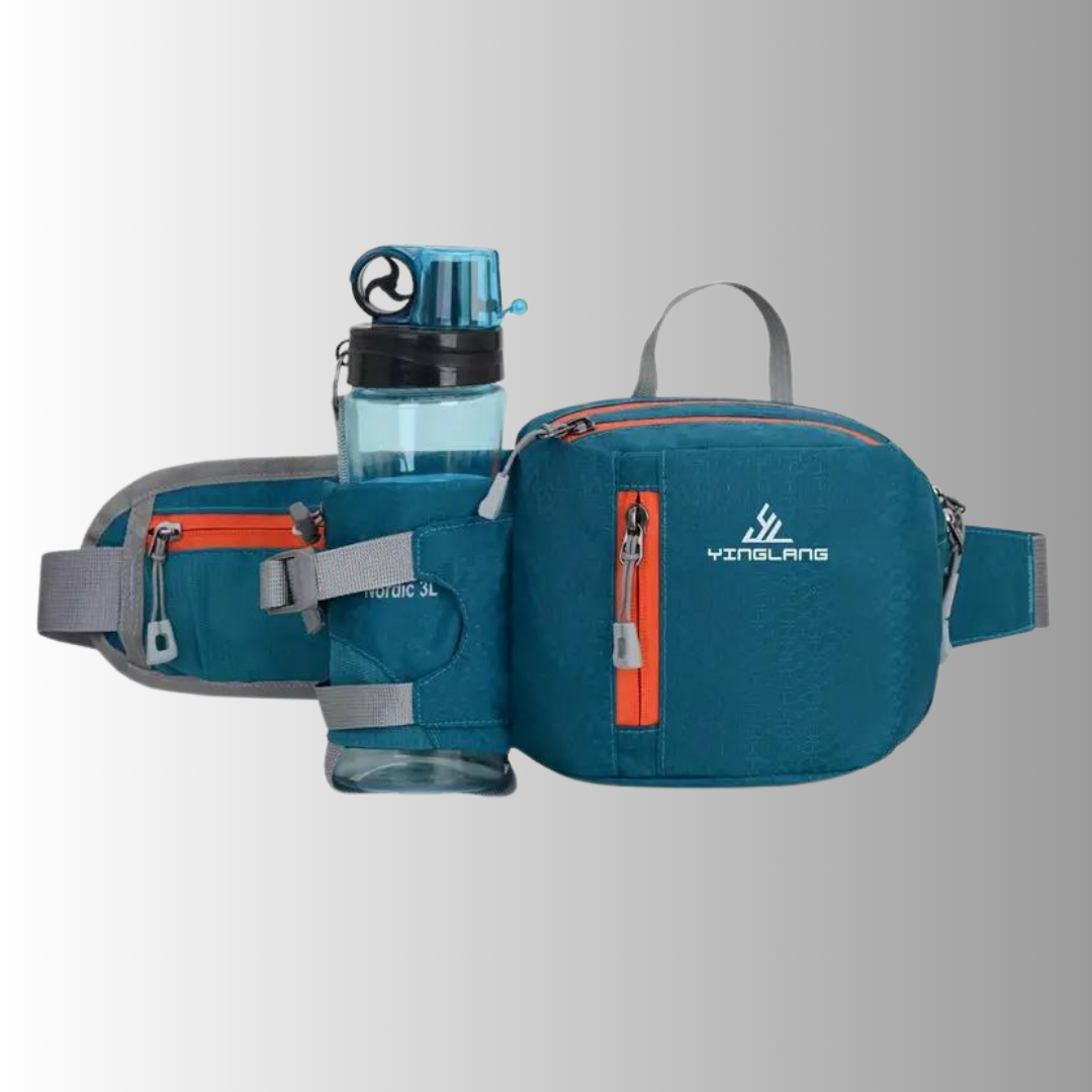 Compact Hiking & Cycling Waist Bag with Water Bottle Holder