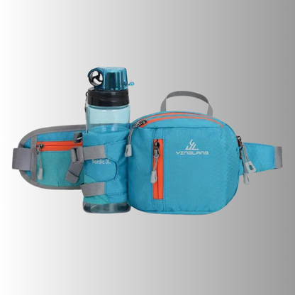 Compact Hiking & Cycling Waist Bag with Water Bottle Holder