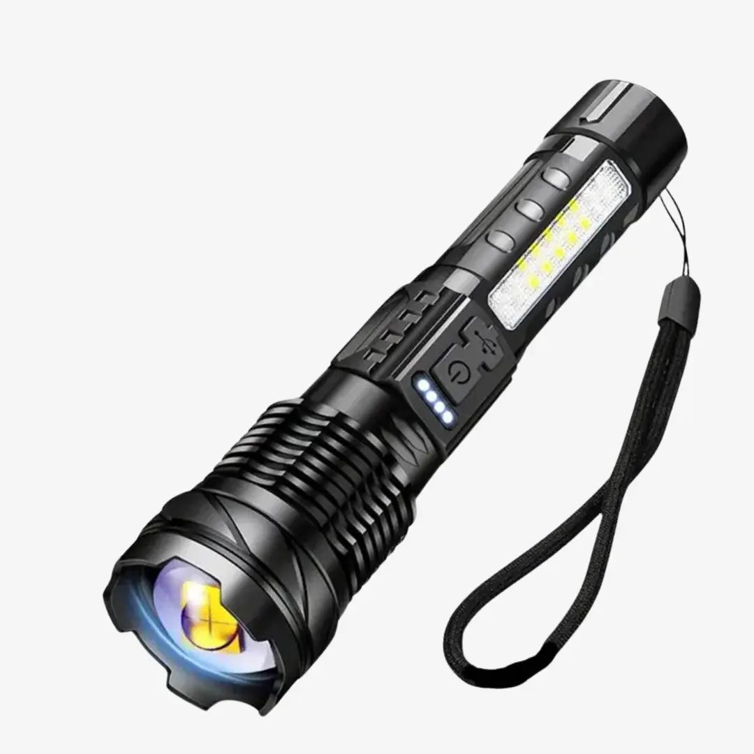 Military-Grade Tactical Flashlight – 5000 Lumens, USB Rechargeable
