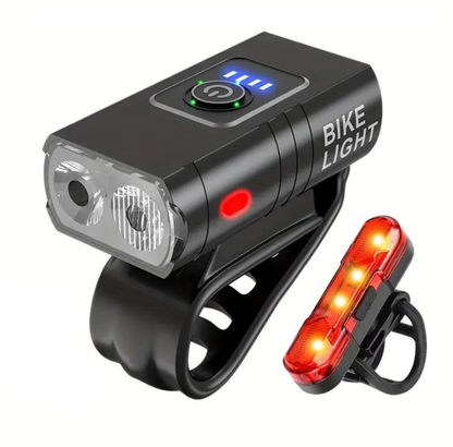 USB Rechargeable LED Bike Lights – 1000 Lumen Front & 500 Lumen Rear